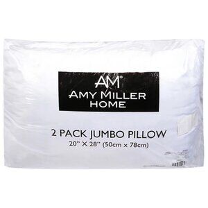 NEW  Amy Miller Home Jumbo Pillows Set of Two